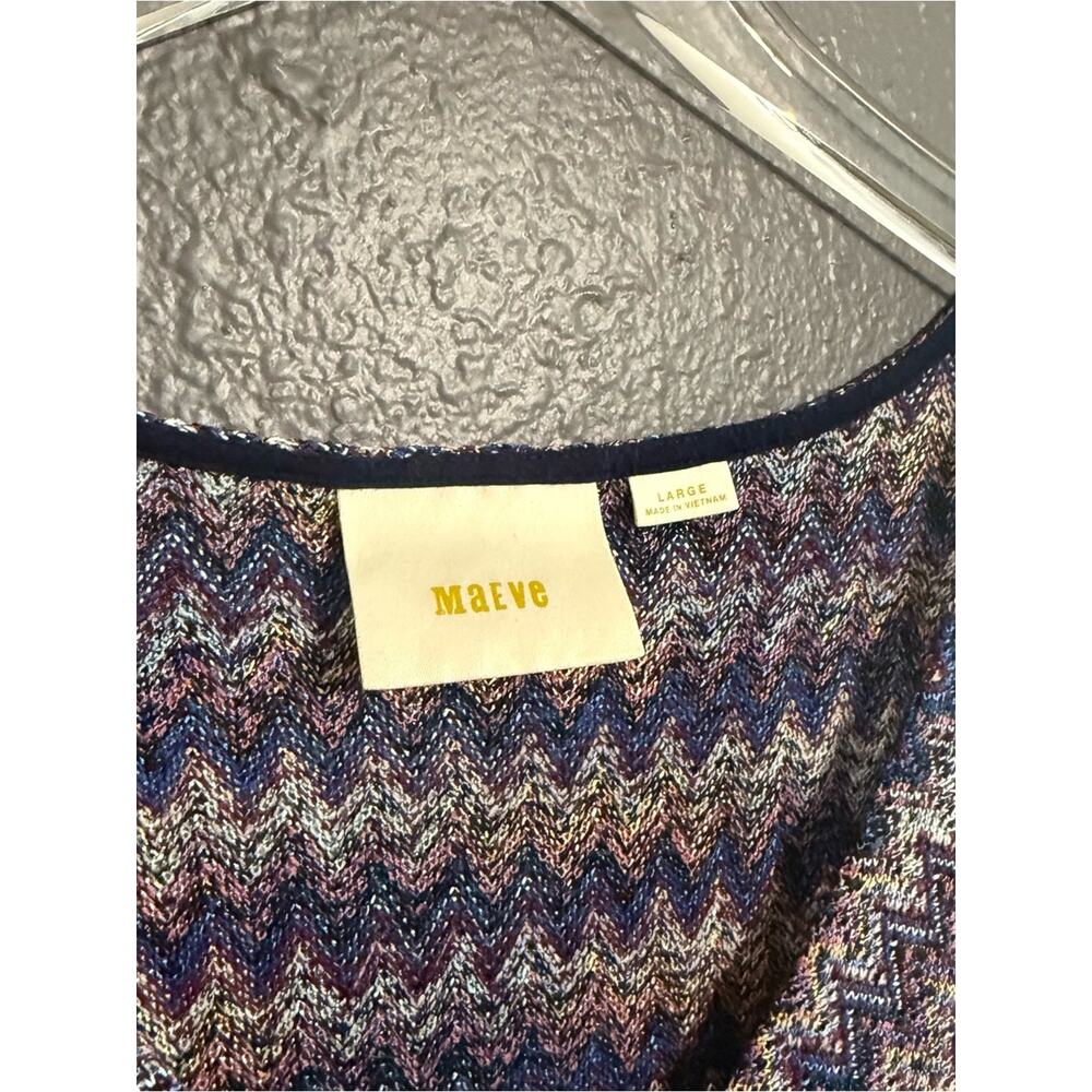Anthropologie Maeve Knit Drop Waist Midi Dress Size L - Picture 6 of 6